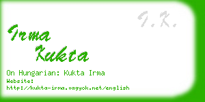 irma kukta business card